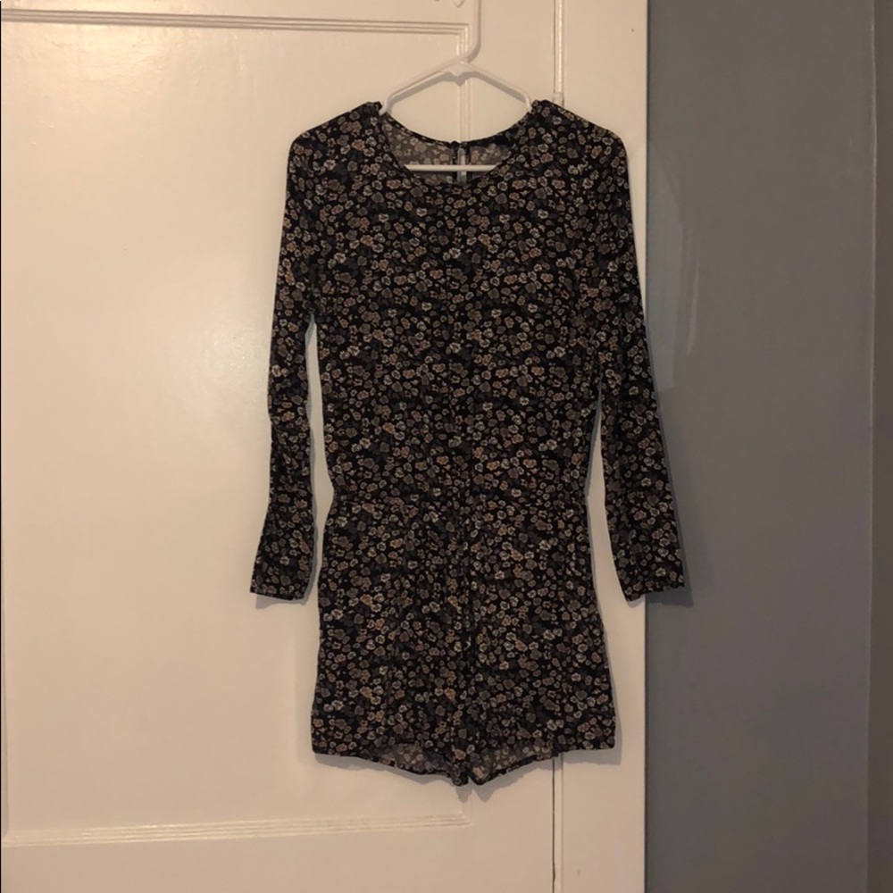 H&M Floral Long Sleeve Romper